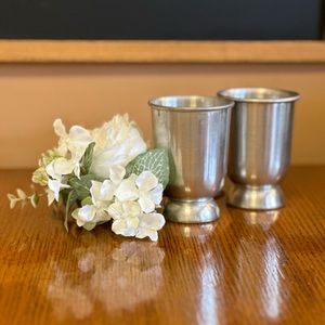 Pair of Vintage Woodbury Pewter Jefferson Cups